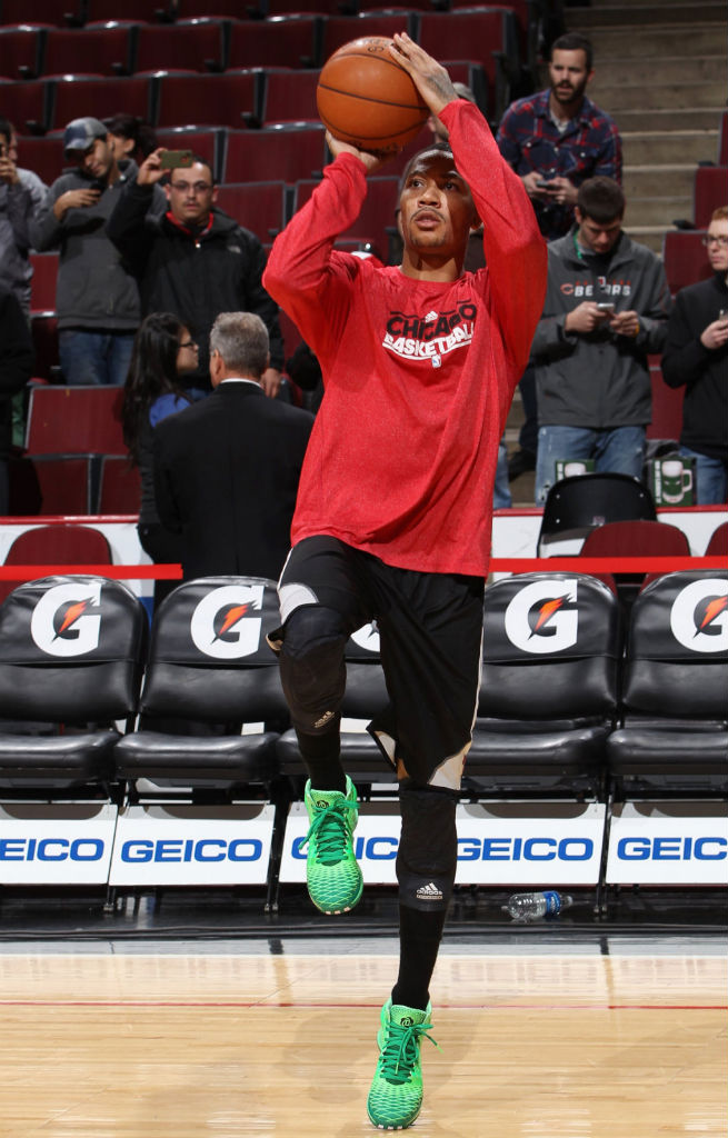 Derrick Rose wearing adidas Rose 3.5