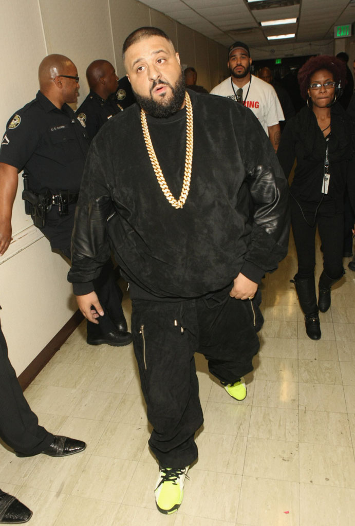 DJ Khaled wearing Reebok Kamikaze II 2 Glow in the Dark