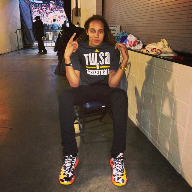 Brittney Griner wearing Nike KD VI 6 MVP