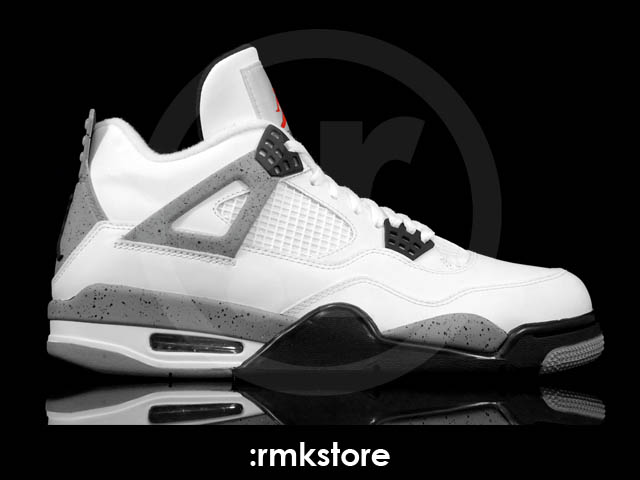 jordan retro 4 black and white