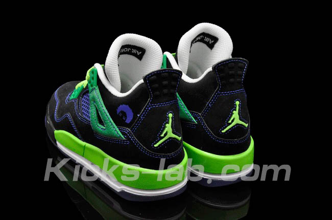 Air Jordan 4 IV Doernbecher Superman Black Old Royal Electric Green White 308497-015 J