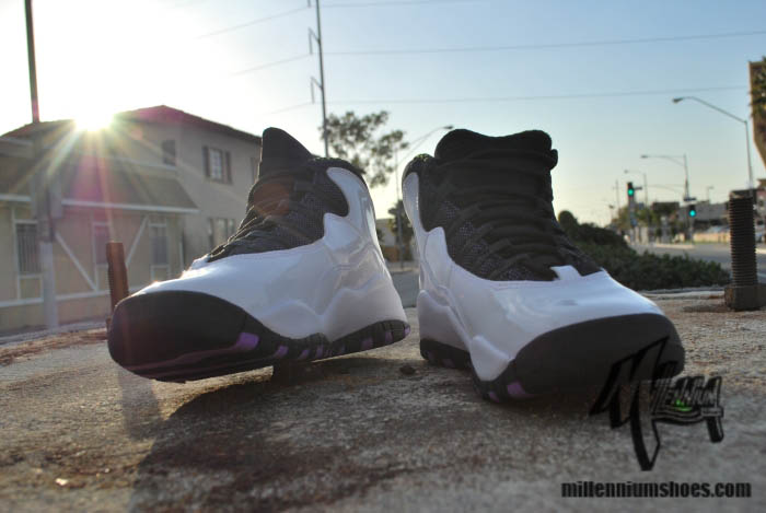 Air Jordan 10 X GS White Violet Pop Cyber Black 487211-120 (4)