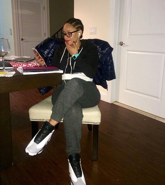 Tahiry Jose wearing Air Jordan XIII 13 Barons