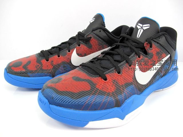 Nike Zoom Kobe VII Poison Dart Frog Black White Red Blue 488371-403 (2)