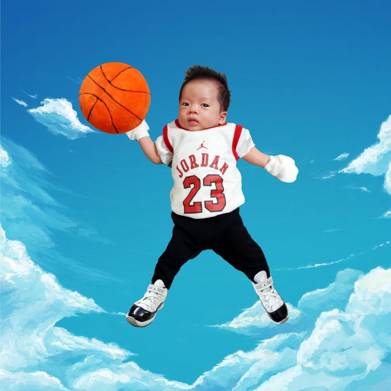 babies wearing jordans