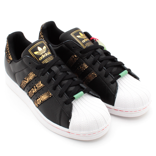 adidas superstar gold and black