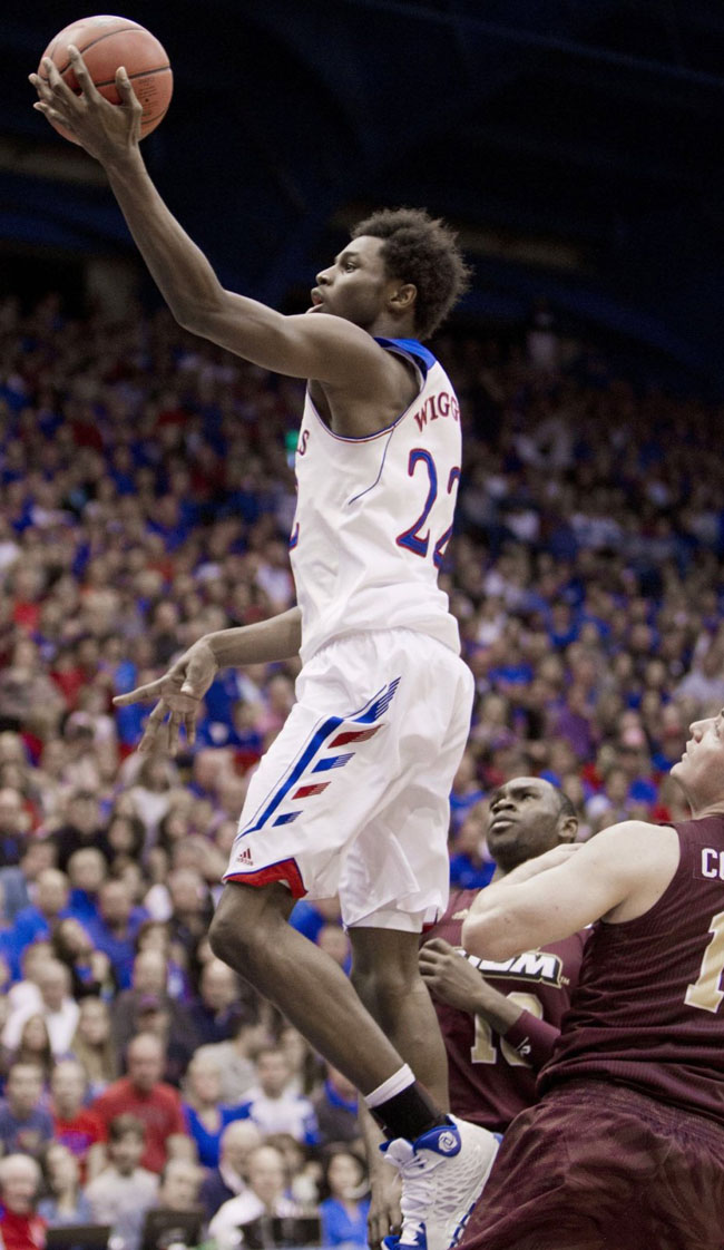 Andrew Wiggins Makes Kansas Debut in adidas Rose 773 2 Complex