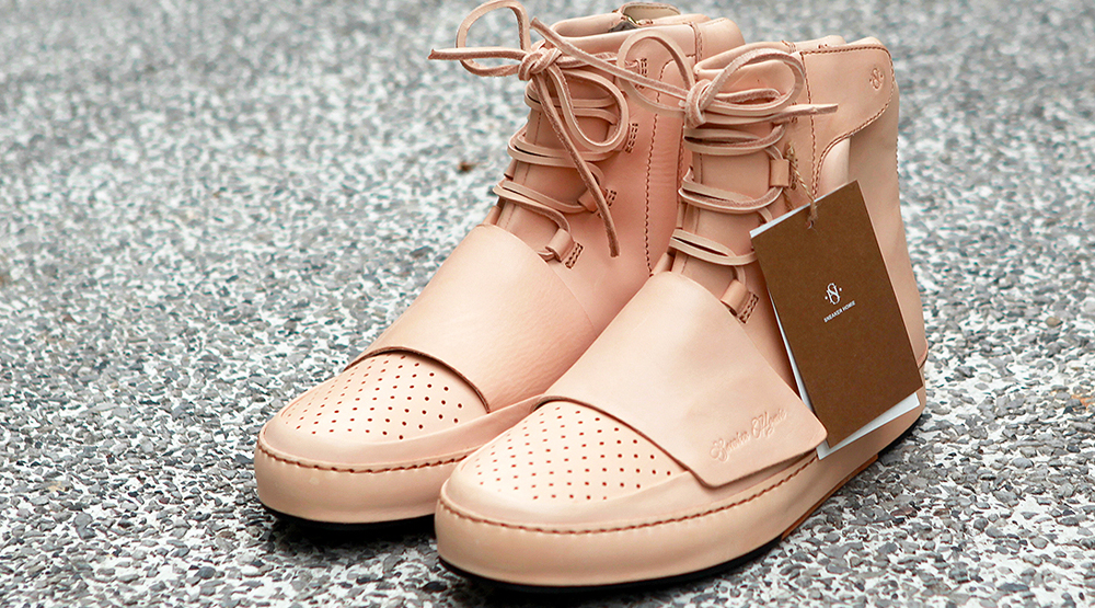 Someone Made Leather Adidas Yeezy 750s 