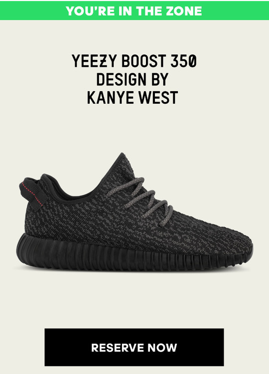 Reserve Your adidas Yeezy 350 Boosts 