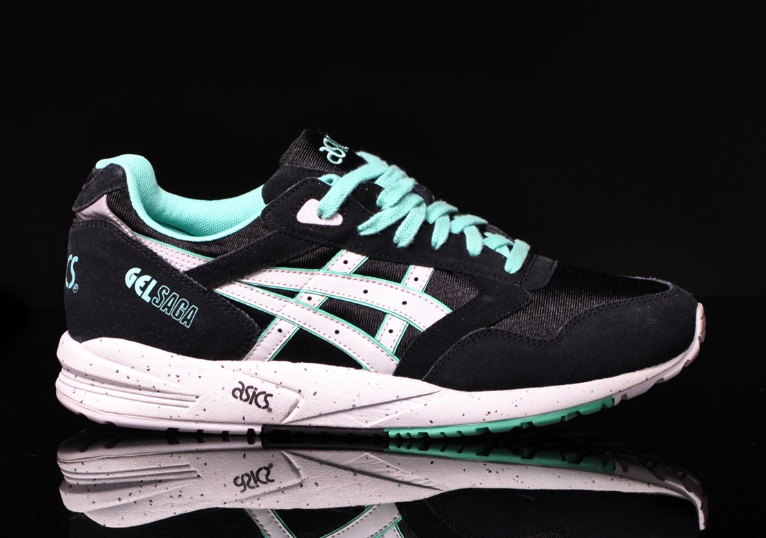 asics gel saga black light grey