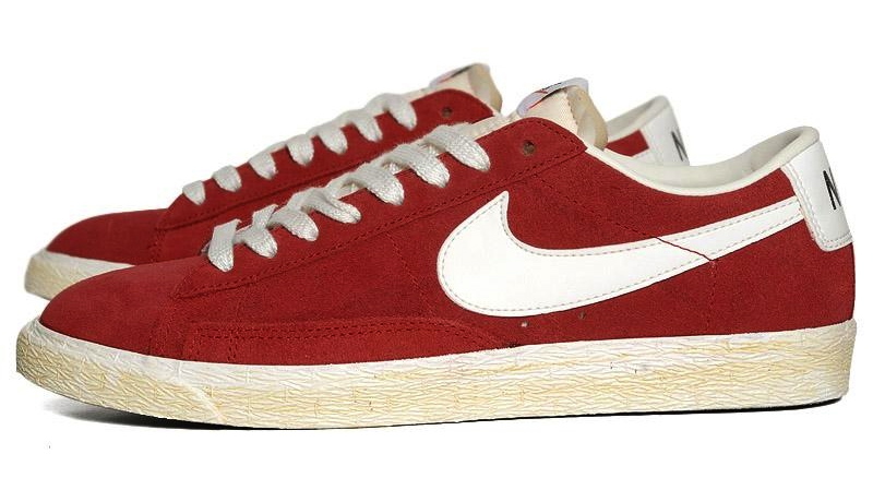 nike blazer low red suede