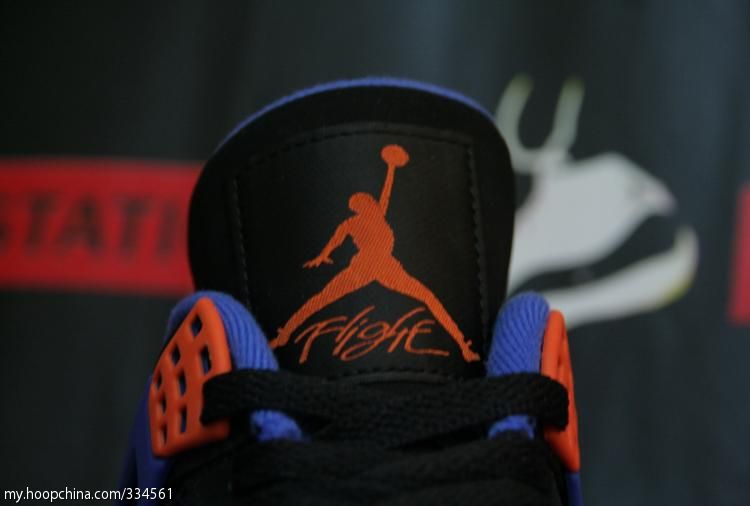 Air Jordan 4 IV Cavs Knicks Shoes Black Orange Blaze Old Royal 308497-027 (4)