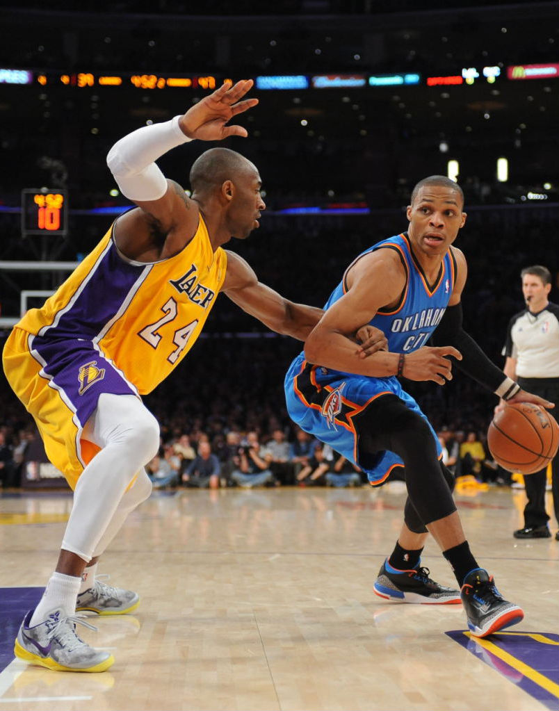 Russell Westbrook wearing Air Jordan III 3 OKC Away PE (8)