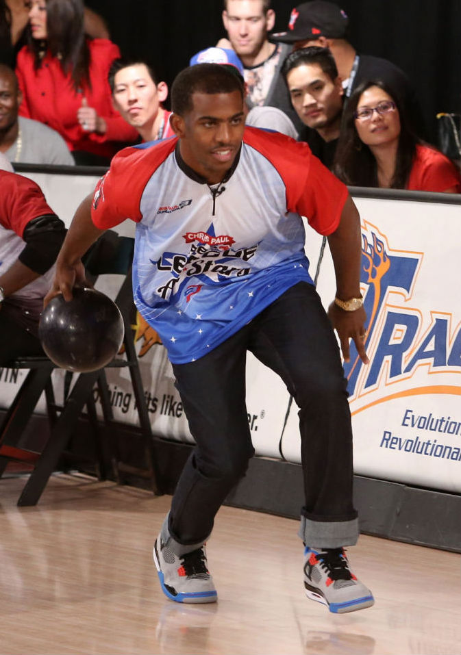 Chris Paul Wears Air Jordan IV 4 Grey Blue Red Pop Art (5)