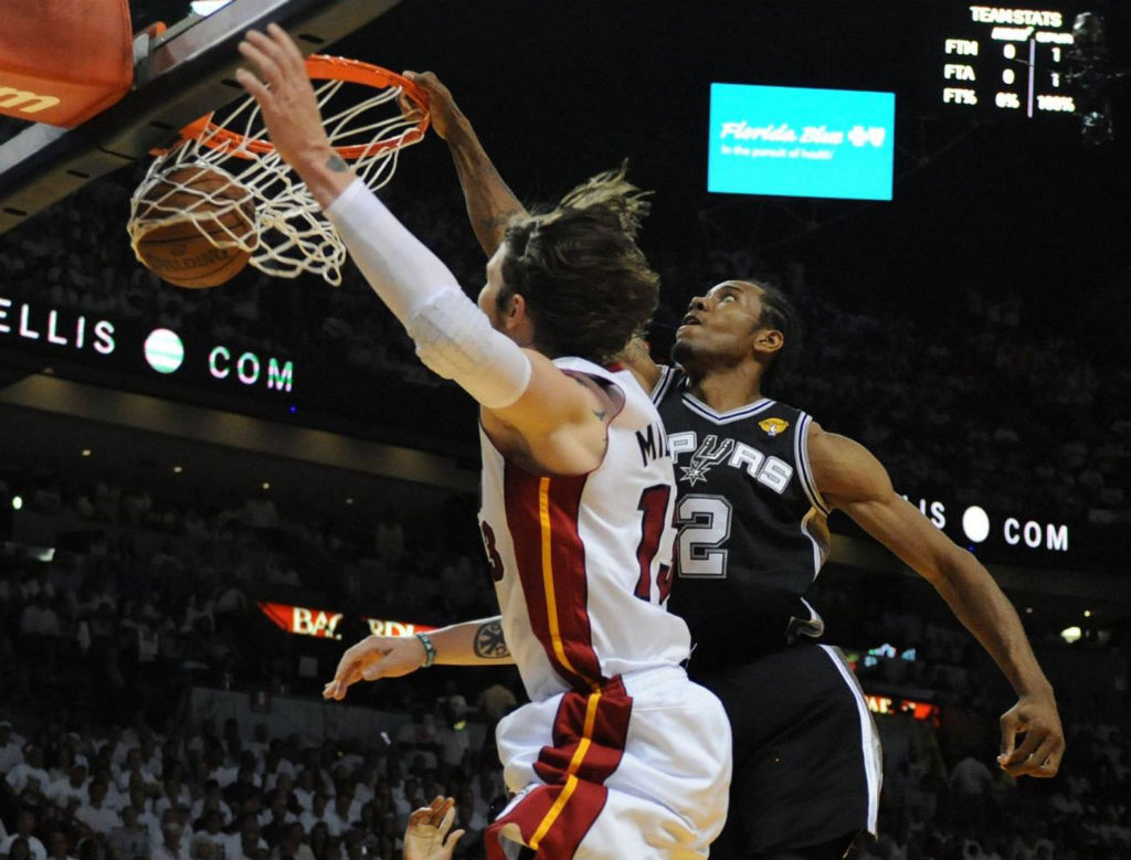 Kawhi Leonard Posterizes Mike Miller In Nike Air Force Max 2013 (7)