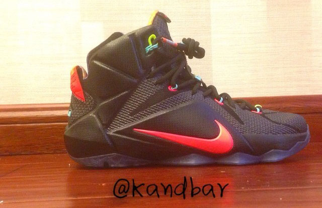 Nike LeBron XII 12 Black/Crimson Sample (3)