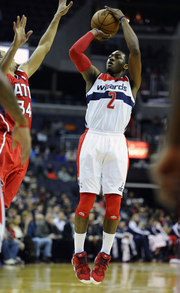 John Wall wearing adidas Top Ten 2000 Red Navy (3)