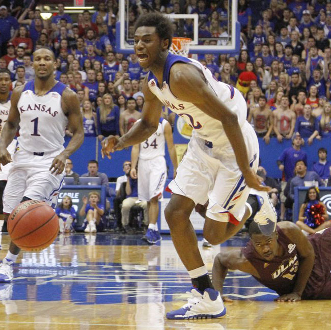 Andrew Wiggins Makes Kansas Debut in adidas Rose 773 2 PE (1)