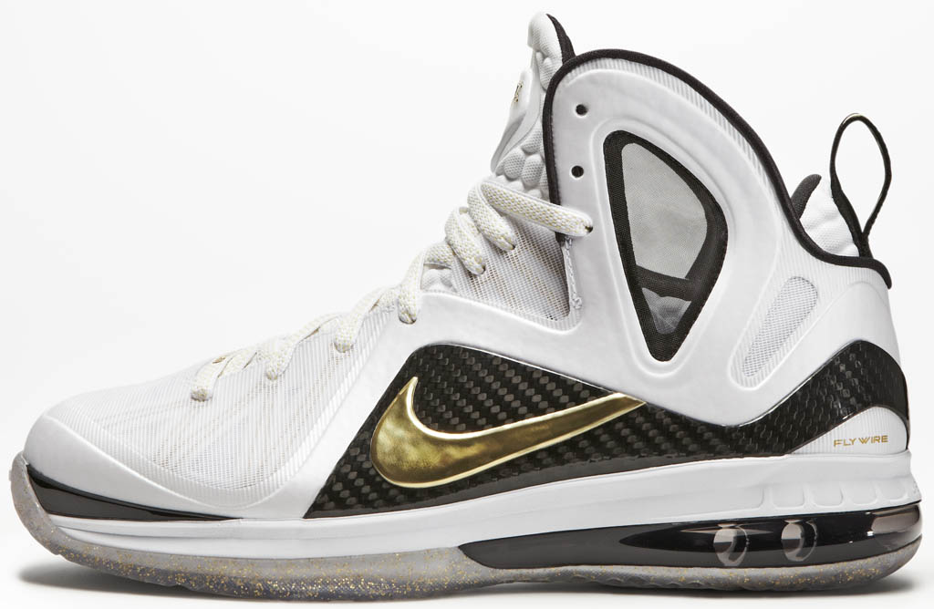 Nike LeBron 9 Elite Home White Black Gold 516958-100 (2)