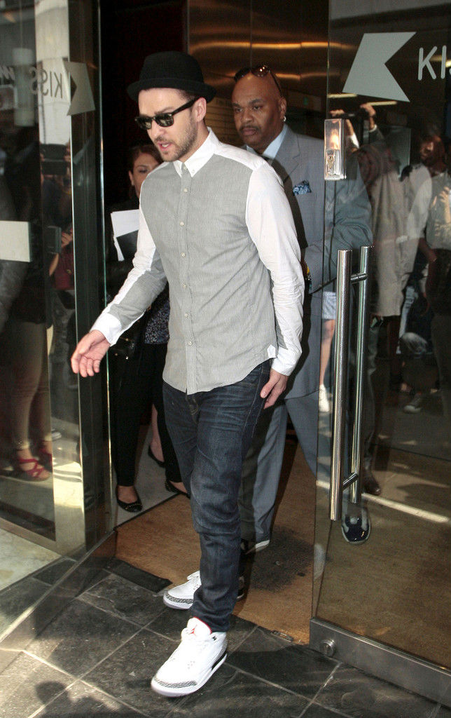 Justin Timberlake wearing Air Jordan III 3 Retro '88 Cement (4)