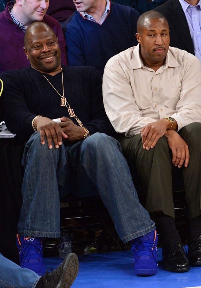 Patrick Ewing wearing Ewing Athletics 33 Hi Knicks Blue (2)