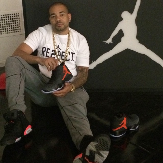 DJ Envy wearing Air Jordan VI 6 Infrared