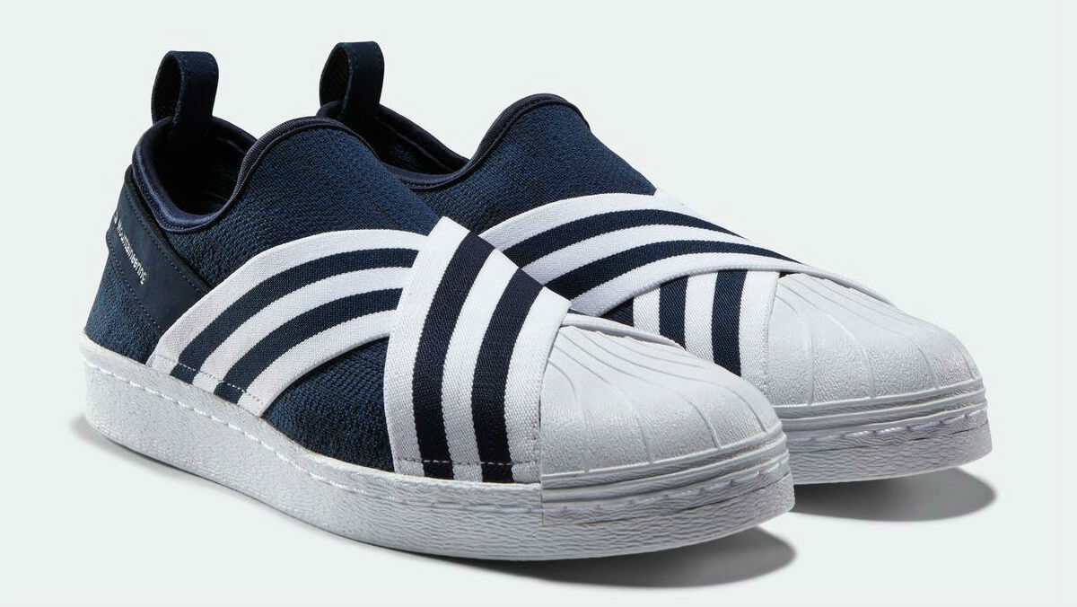 adidas superstar slip on navy