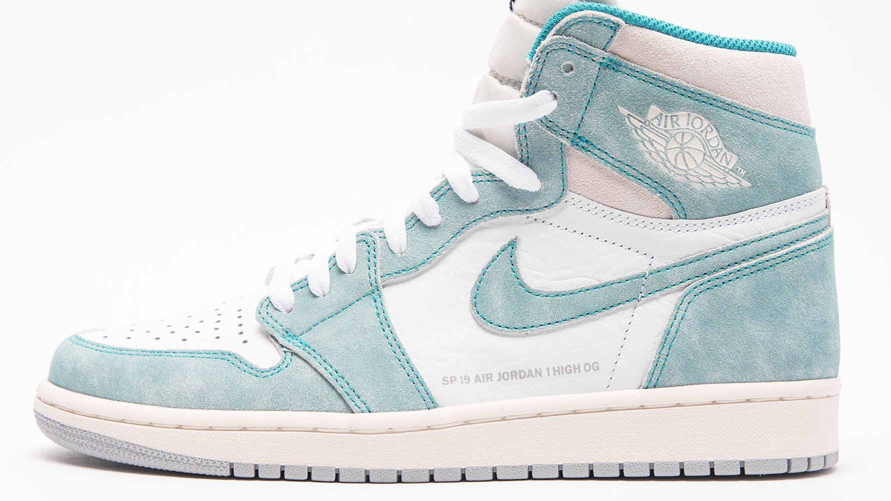 teal and white jordan 1