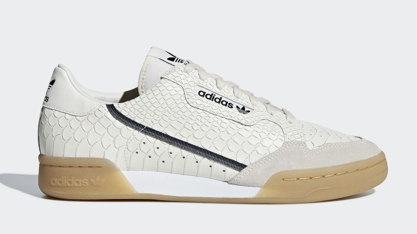 adidas continental 80 snakeskin black