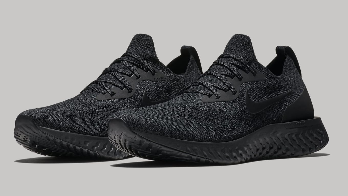 black nike epic react flyknit