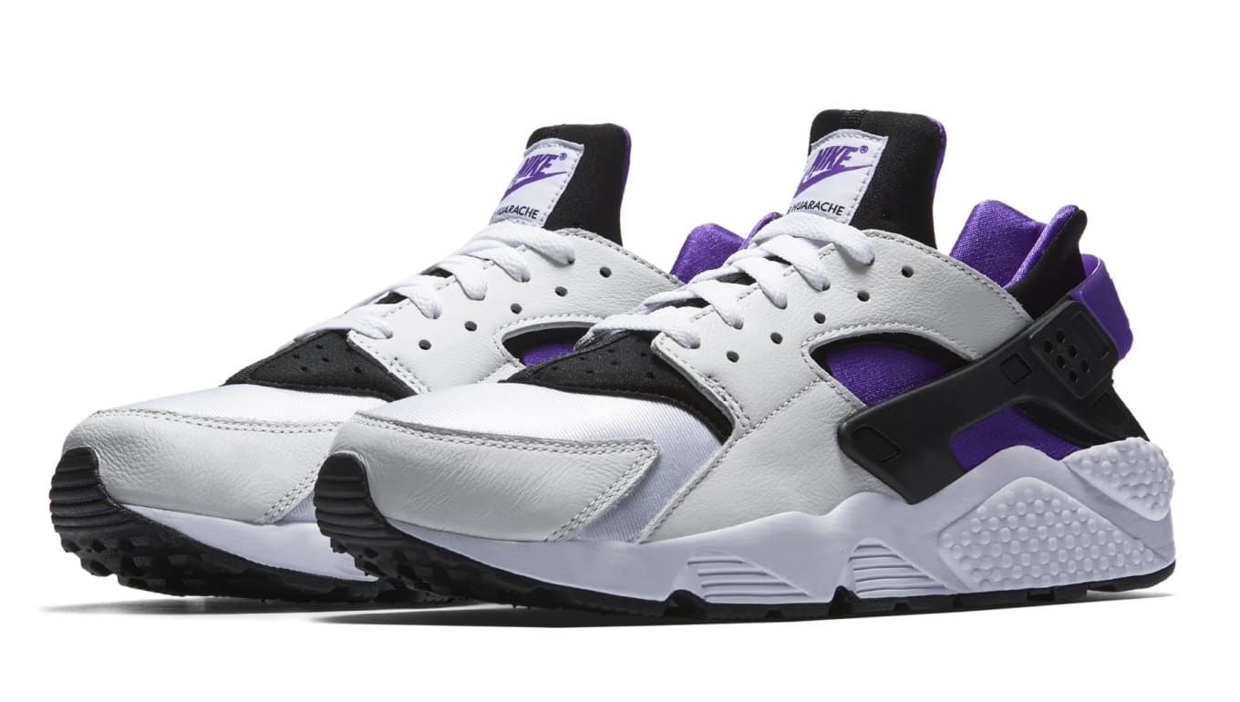 huaraches purple and black