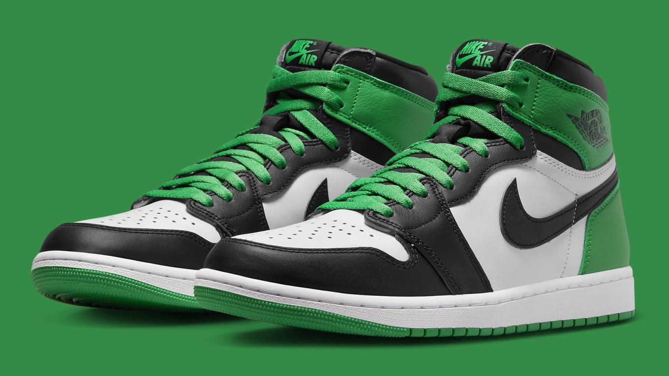 Nike Air Jordan 1 Black and Lucky Green\