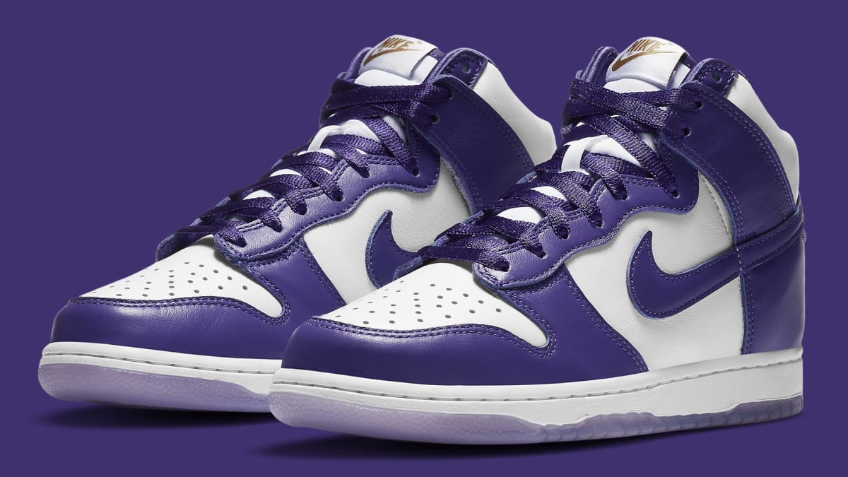 nike purple high top sneakers