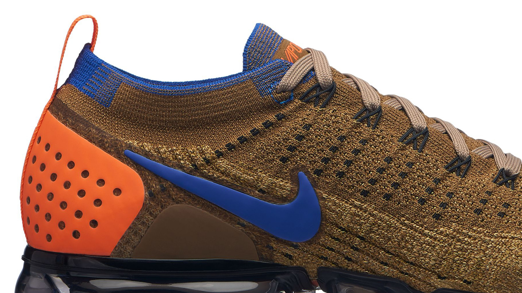 nike vapormax brown blue orange