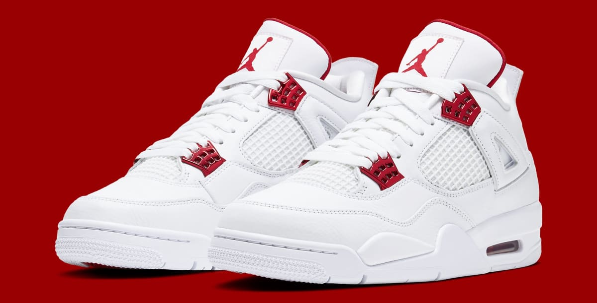 nike air jordan 4 red and white