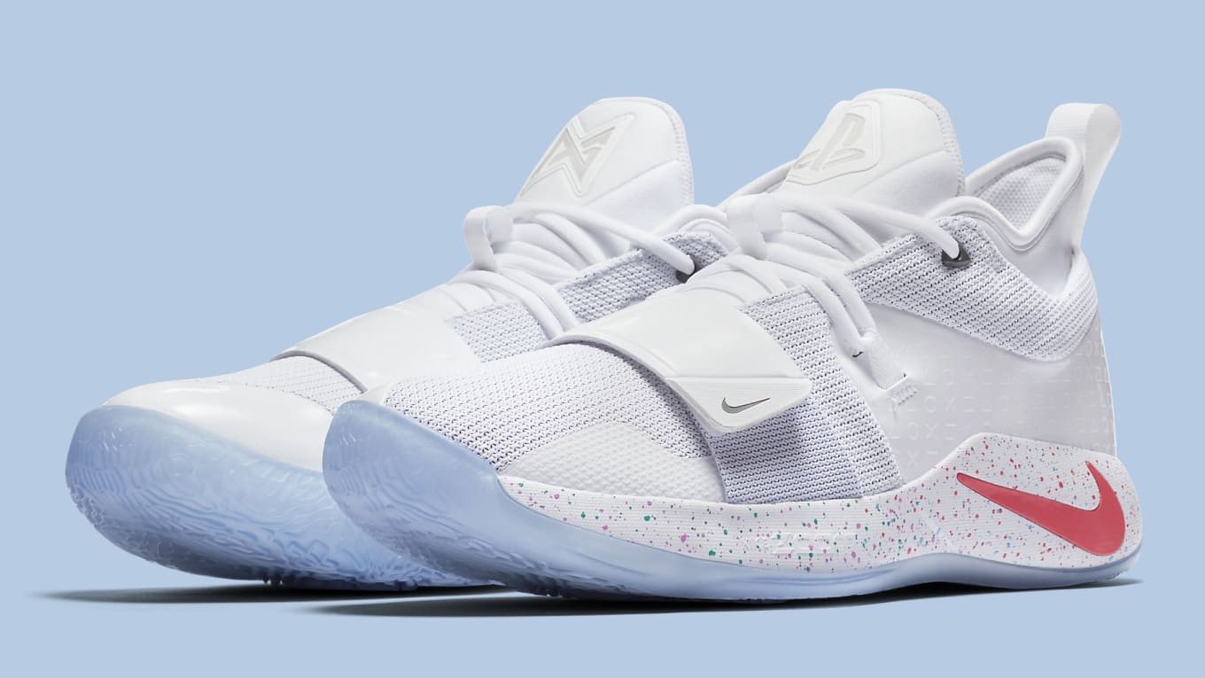 white paul george shoes