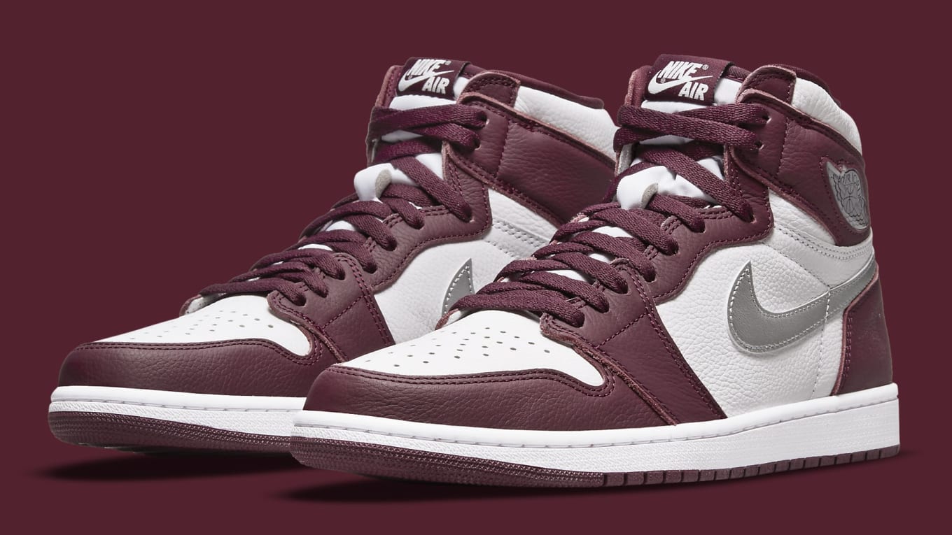 burgundy mid jordan 1