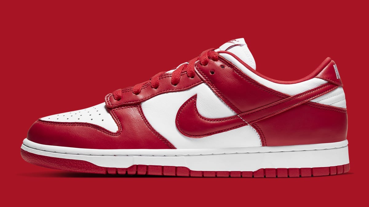 Nike Dunk Low 'University Red' - Sneaker Release Guide 6/30/20: Nike Dunk Low, Pharrell x Adidas 