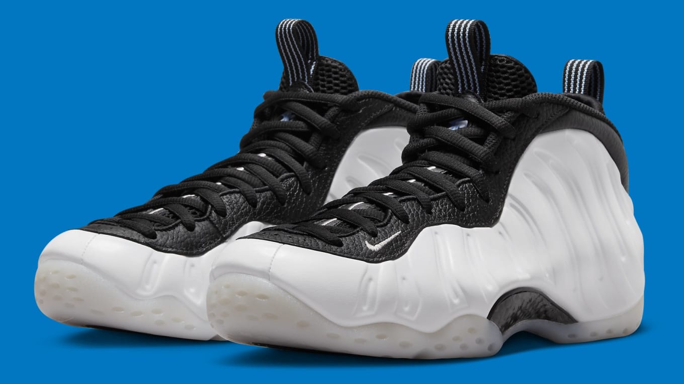 nike foamposite black and white