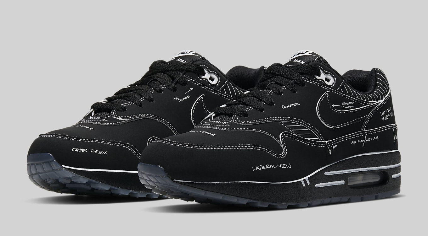 all black nike air max 1