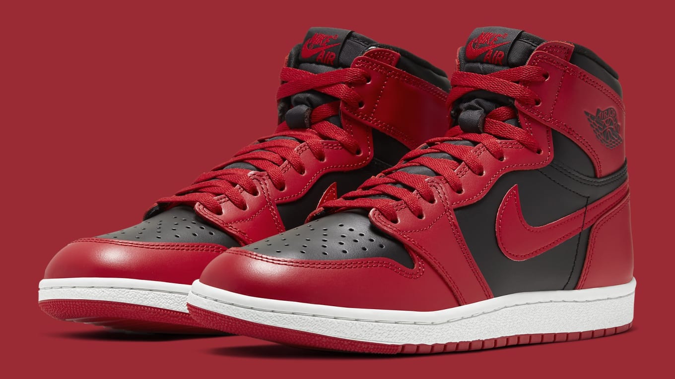 black and red jordan ones