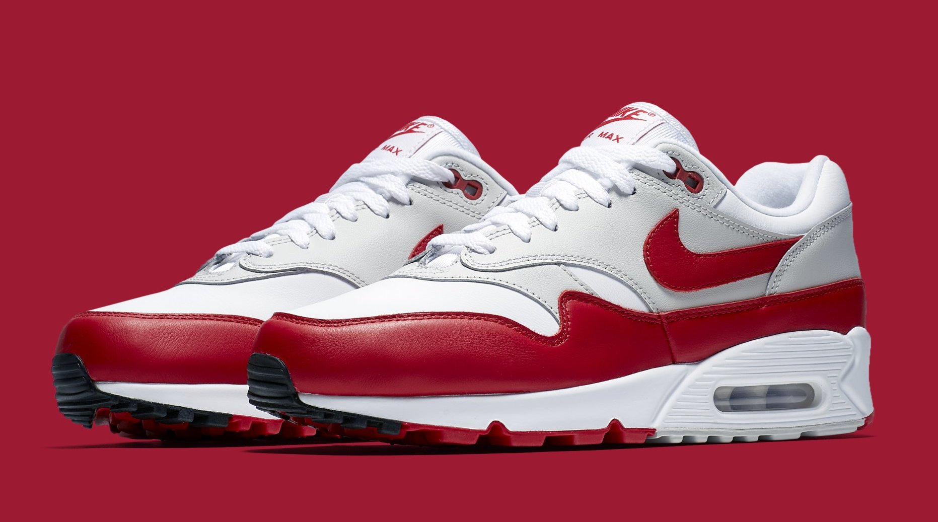 red and white air max 90s