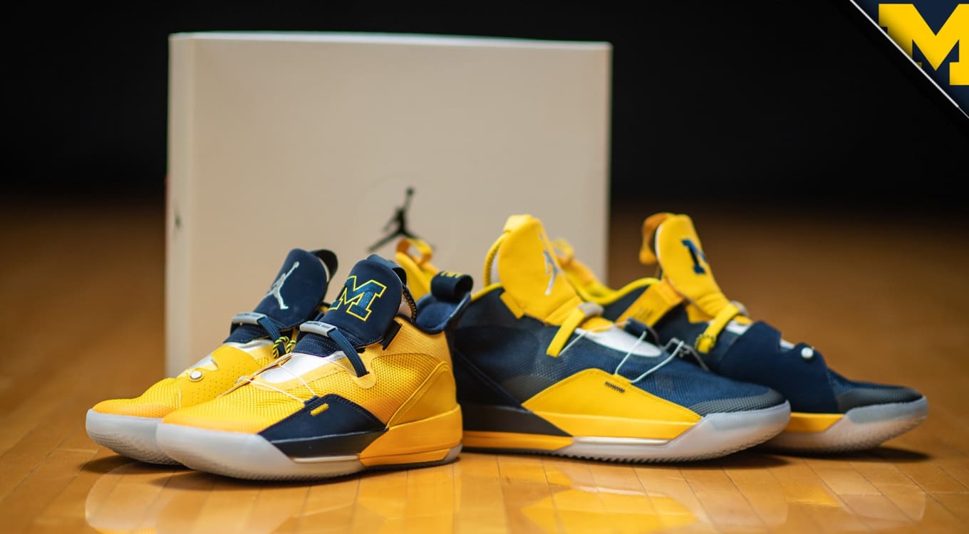 michigan jordan basketball shoes