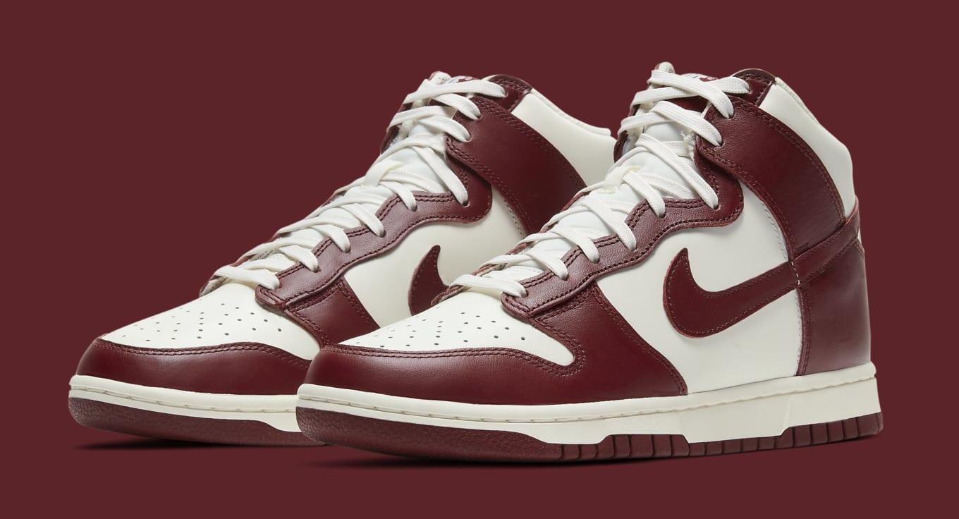 nike dunk high maroon