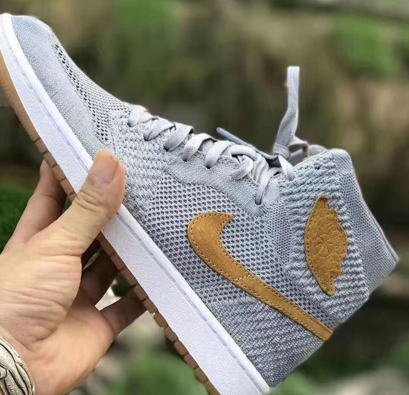 jordan 1 flyknit grey
