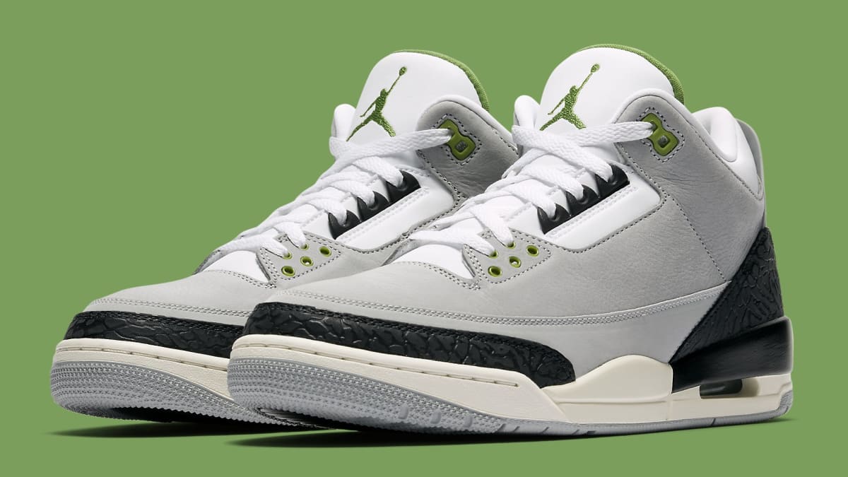 white and green 3s