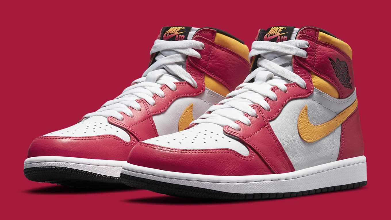 red and orange jordan 1