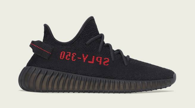 black and red yeezy boost 350