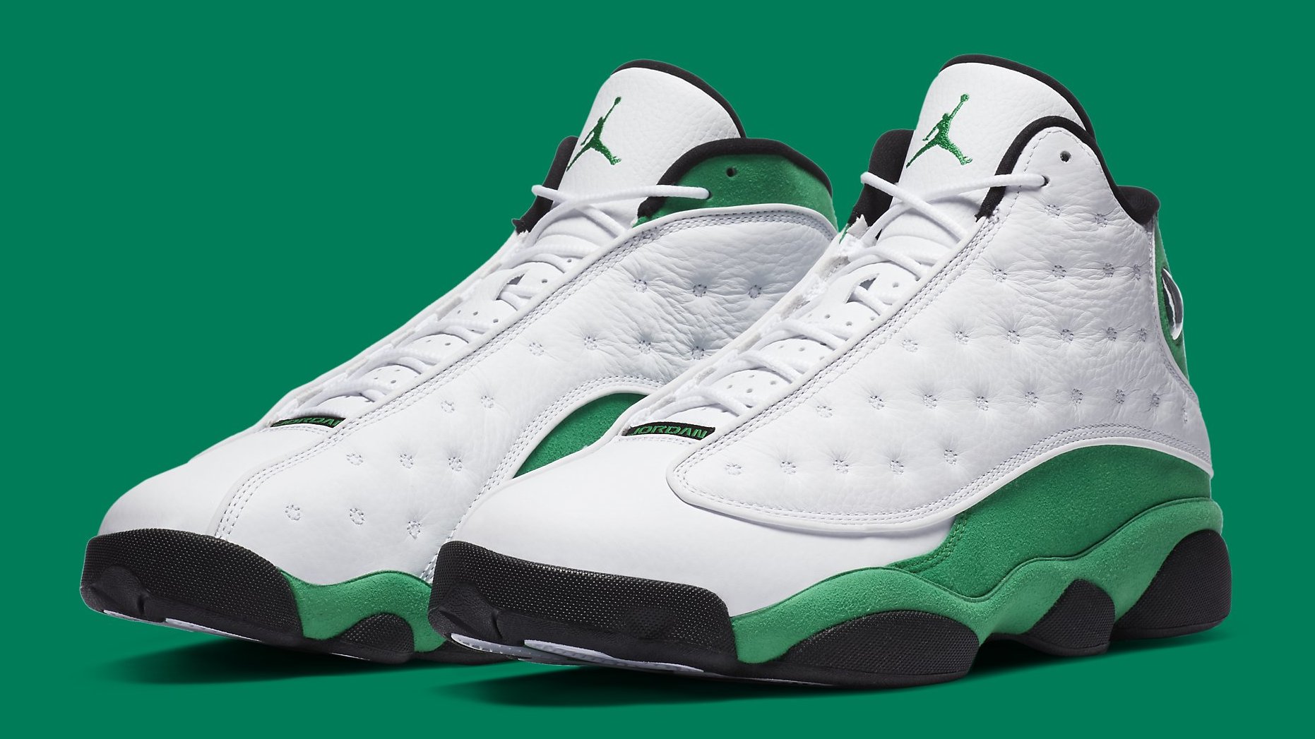 green and white jordans 13 release date