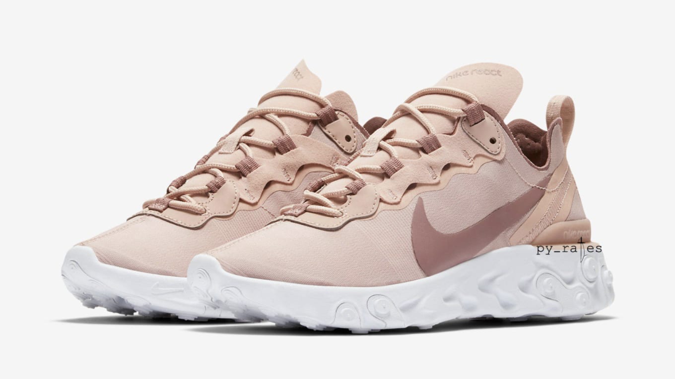 nike react element 55 beige white black